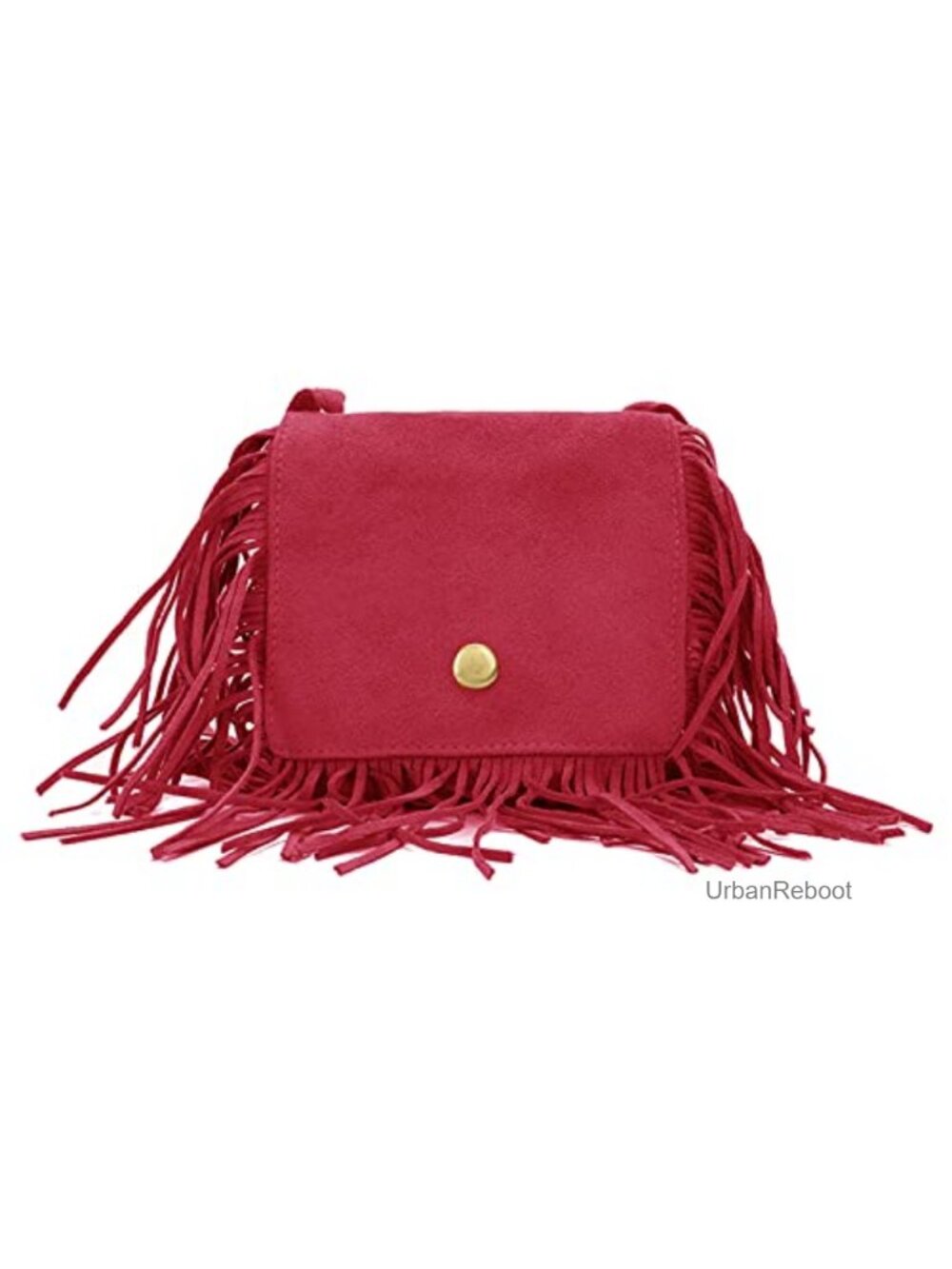 Girls Suede Fringe Crossbody Purse with Tassel Adjustable Strap Mini Bag